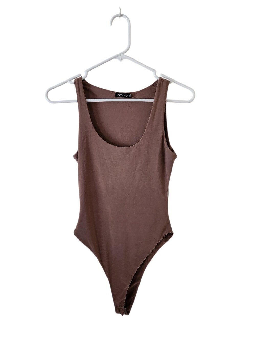 Boohoo Brown Sleeveless Bodysuit
